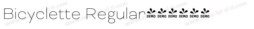 Bicyclette Regular字体转换